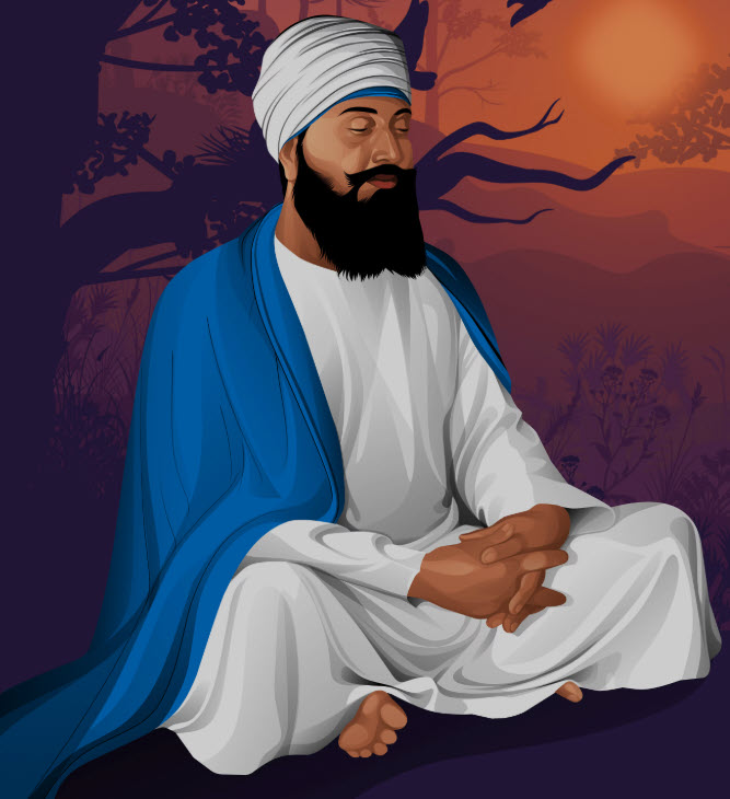 Guru Tegh Bahadur by canvasblissuk